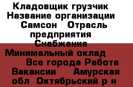 Кладовщик-грузчик › Название организации ­ Самсон › Отрасль предприятия ­ Снабжение › Минимальный оклад ­ 27 000 - Все города Работа » Вакансии   . Амурская обл.,Октябрьский р-н